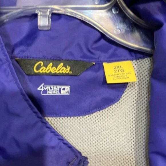 Cabela's women’s purple rain coat with storable hood 2XL - Picture 2 of 11